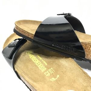 Birkenstock Madrid Patent Leather Black 42 NWOT/B